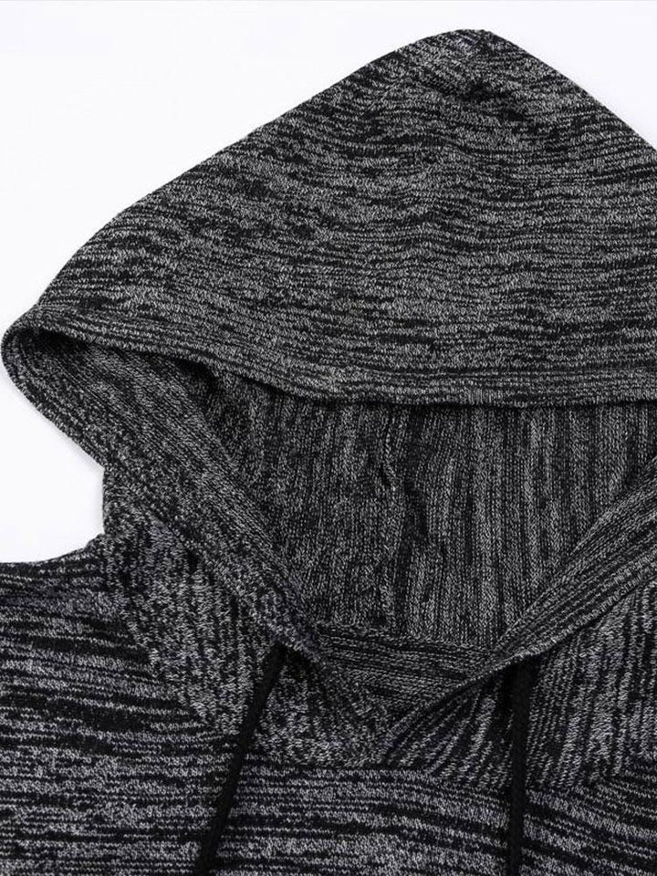 David | Slim-fit gebreide trui met capuchon