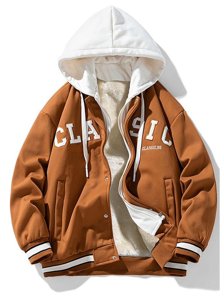 Lodewijk | Corduroy baseball jack met pluche voering en capuchon