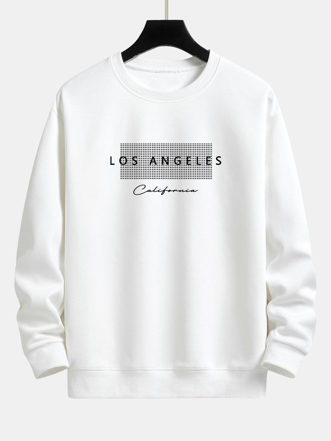Rick | Sweater met Los Angeles-print met ruitmotief en relaxte pasvorm