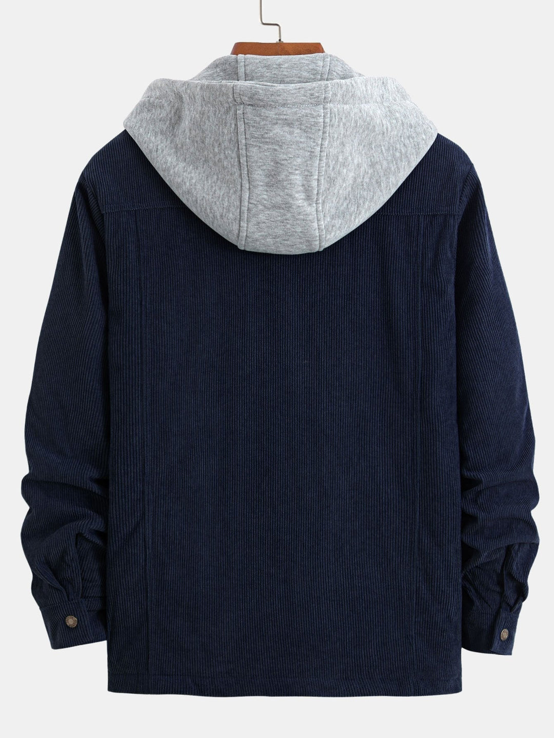 Marco | Gewatteerde corduroy jas met capuchon
