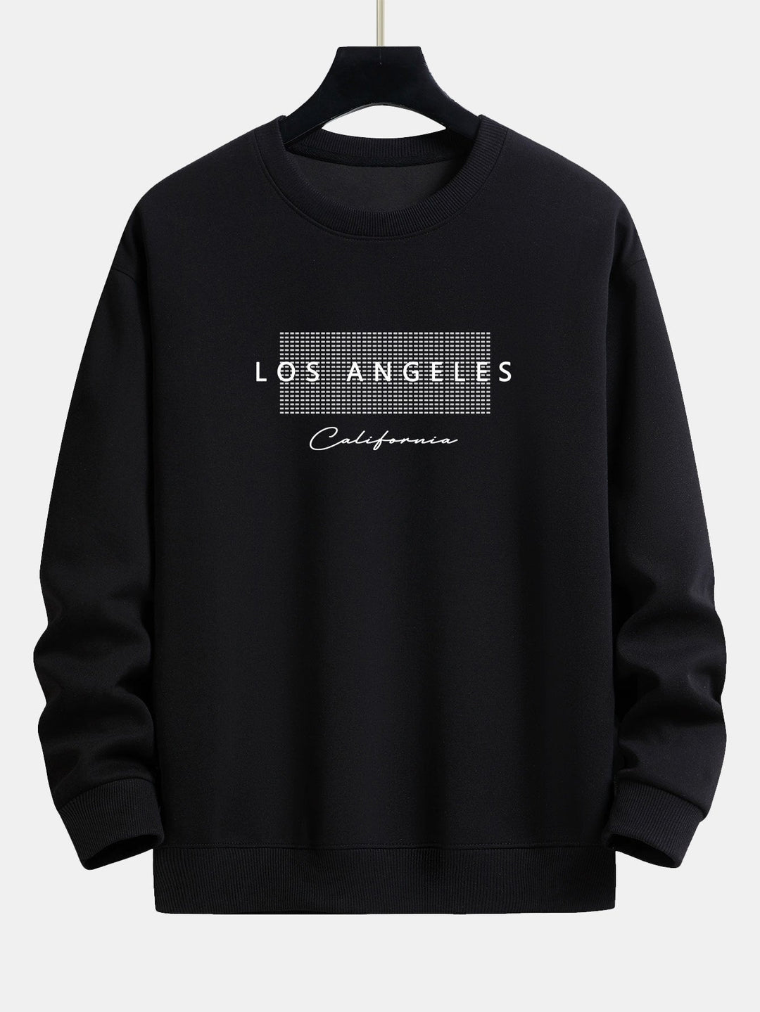 Rick | Sweater met Los Angeles-print met ruitmotief en relaxte pasvorm