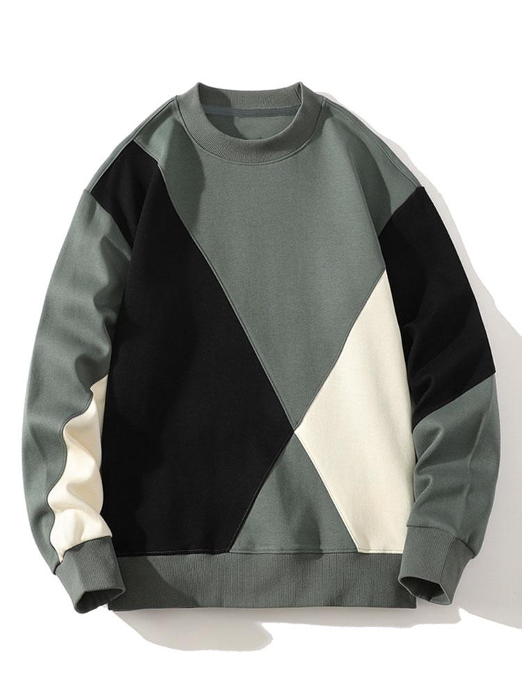 Pieter | Sweater met patchworkdetails en kleurvlakken