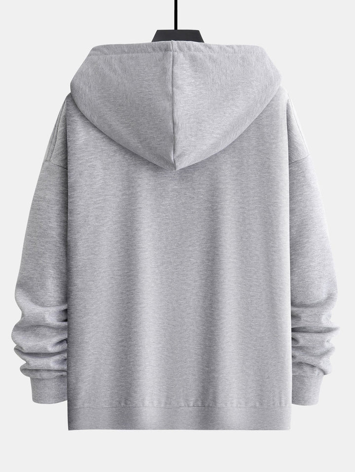 Berend | Basic hoodie met ritssluiting en relaxte pasvorm