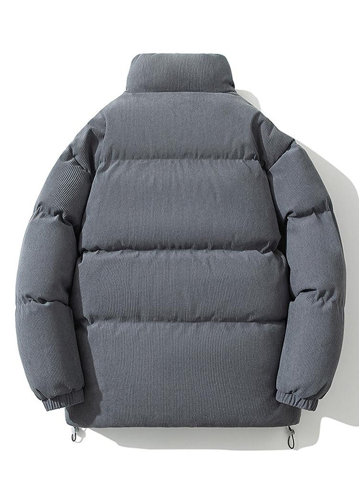 Jasper | Corduroy puffer jas met coltrechterkraag