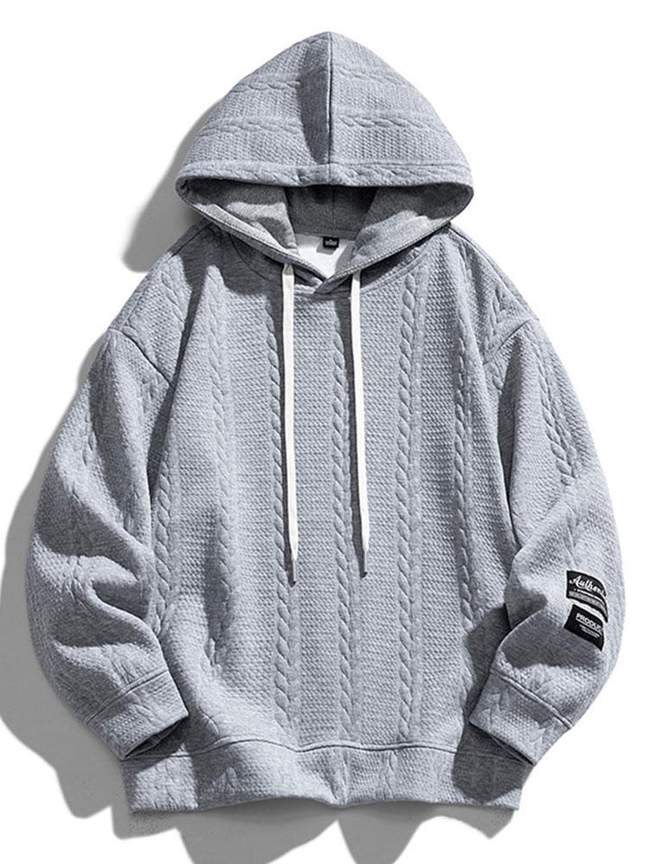 Melle | Hoodie met jacquarddessin en tarwemotief