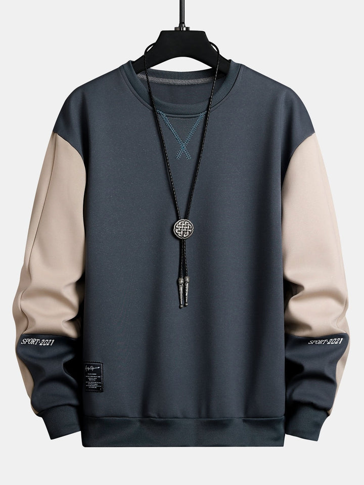 Bart | Sweater met kleurvlakken en ronde hals