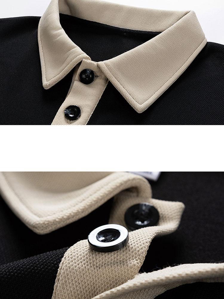 Finn | Polosweater met contrastdetails en wafelstructuur en relaxte pasvorm