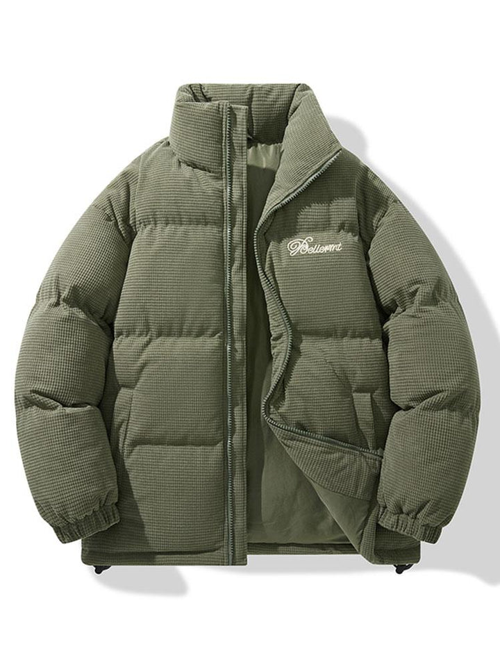 Tobias | Corduroy puffer jas met rits