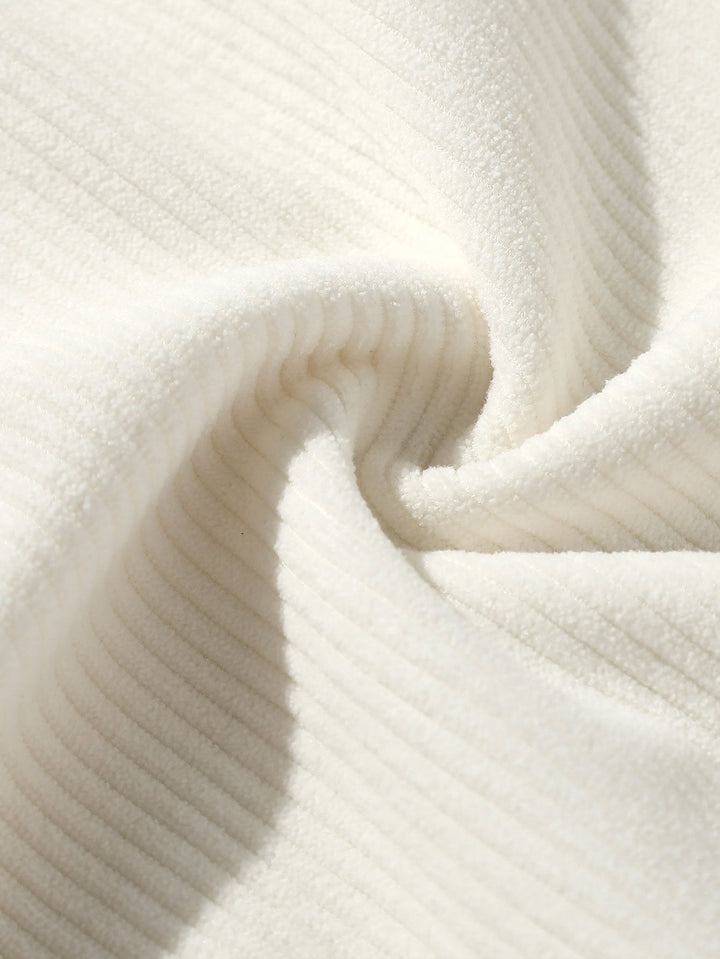Coen | Hoodie met corduroypanelen en raglanmouwen