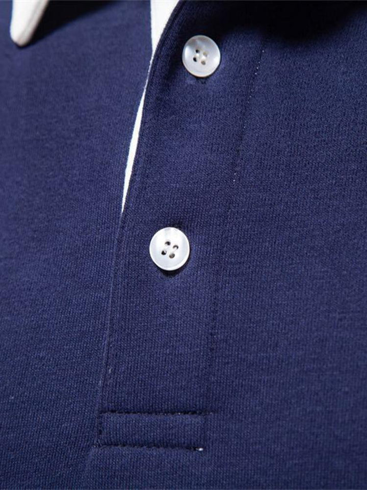 Noud | Sweater met contrastdetails en polokraag