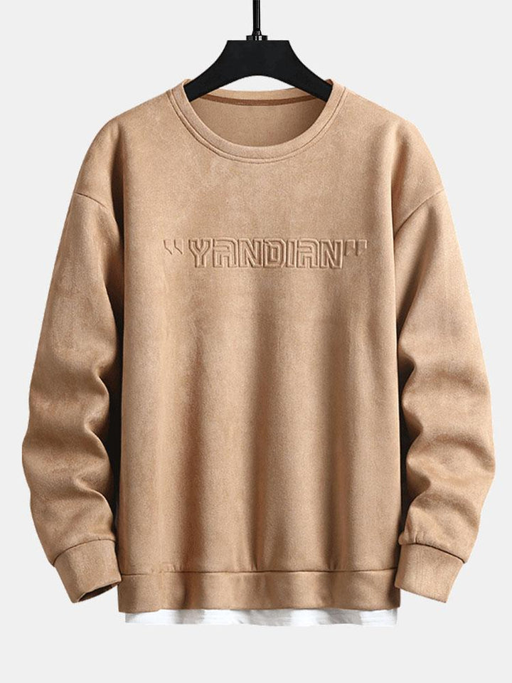 Alexander | 2-in-1 sweater in suèdelook met ronde hals
