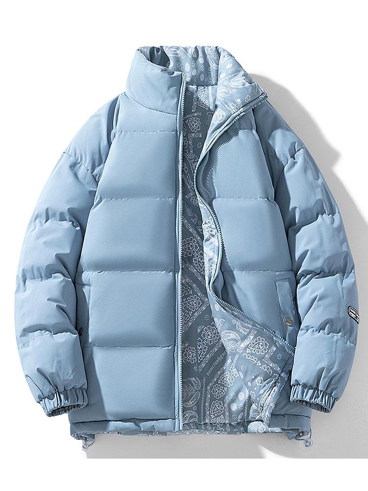 Guus | Omkeerbare puffer jas met paisleyprint