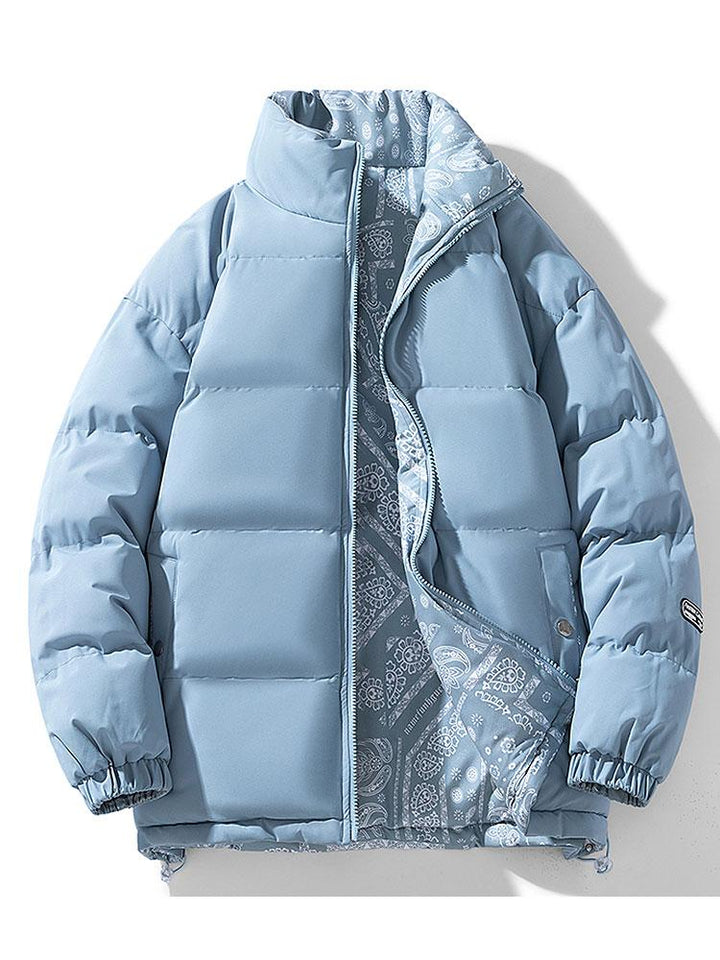 Guus | Omkeerbare puffer jas met paisleyprint