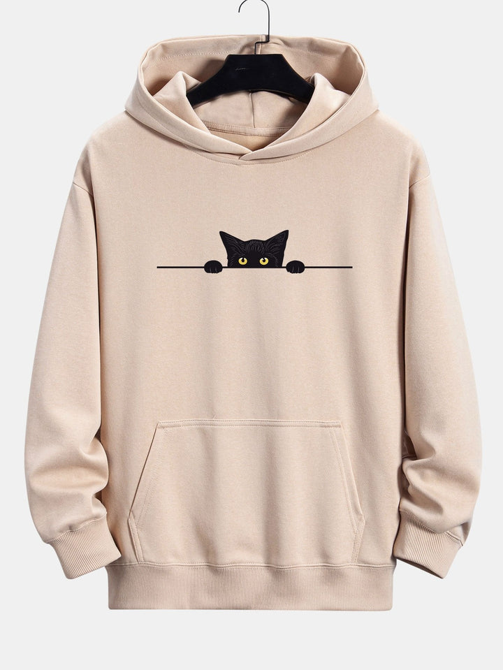 Otto | Hoodie met zwarte kattenprint en relaxte pasvorm