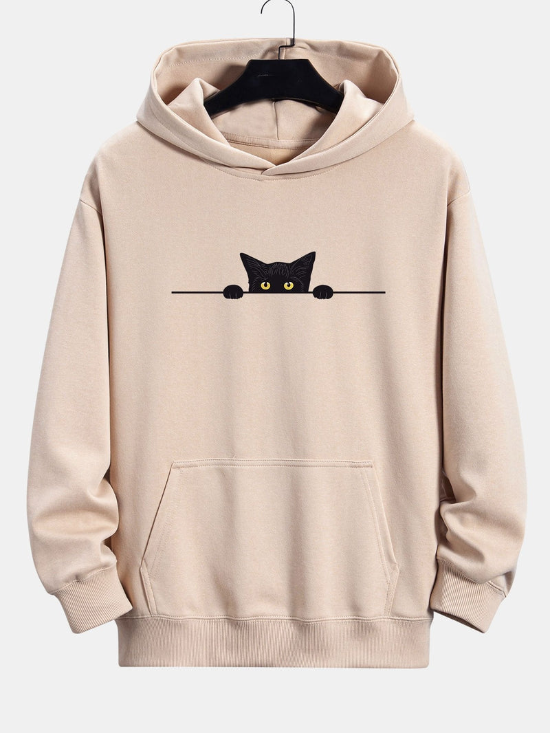 Otto | Hoodie met zwarte kattenprint en relaxte pasvorm