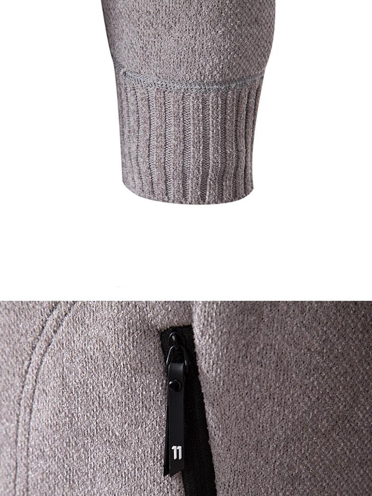Govert | Gebreide trui met baseballkraag en rits
