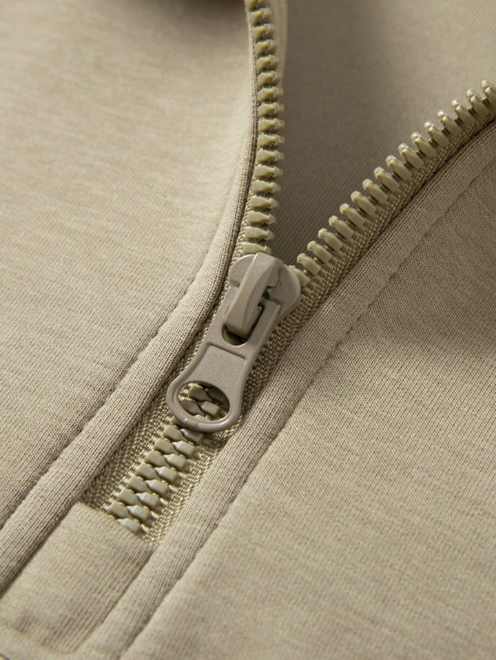 Colin | Sweater met hoge kraag en korte rits