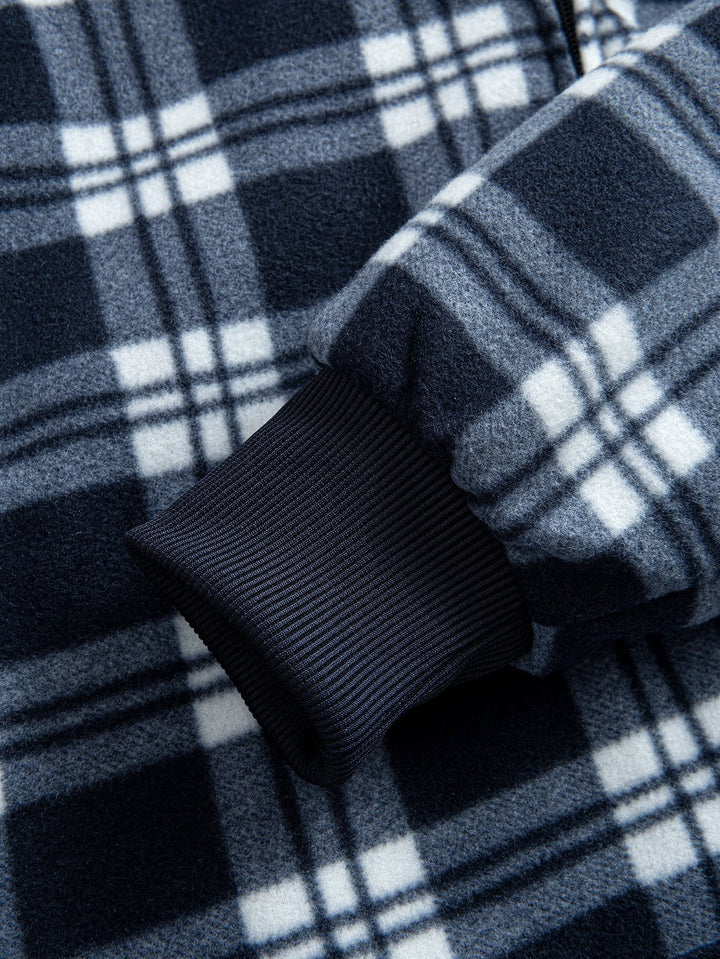 Evert | Geruite flanellen hoodie met teddyvoering