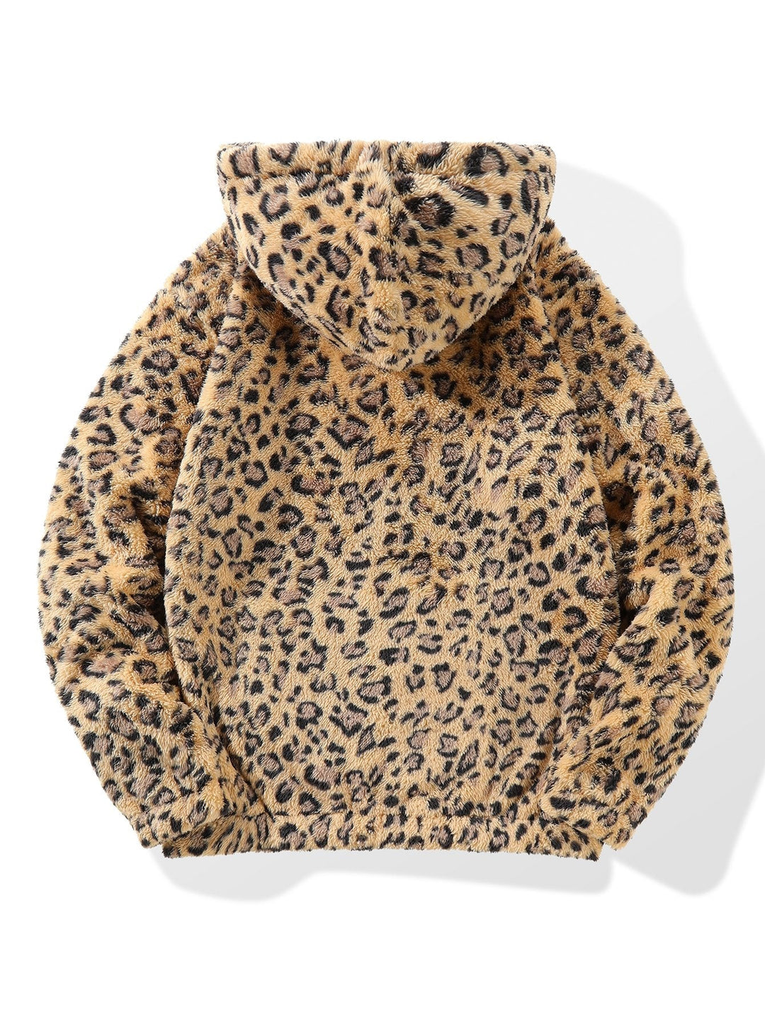 Robbert | Hoodie van imitatiebont met luipaardprint