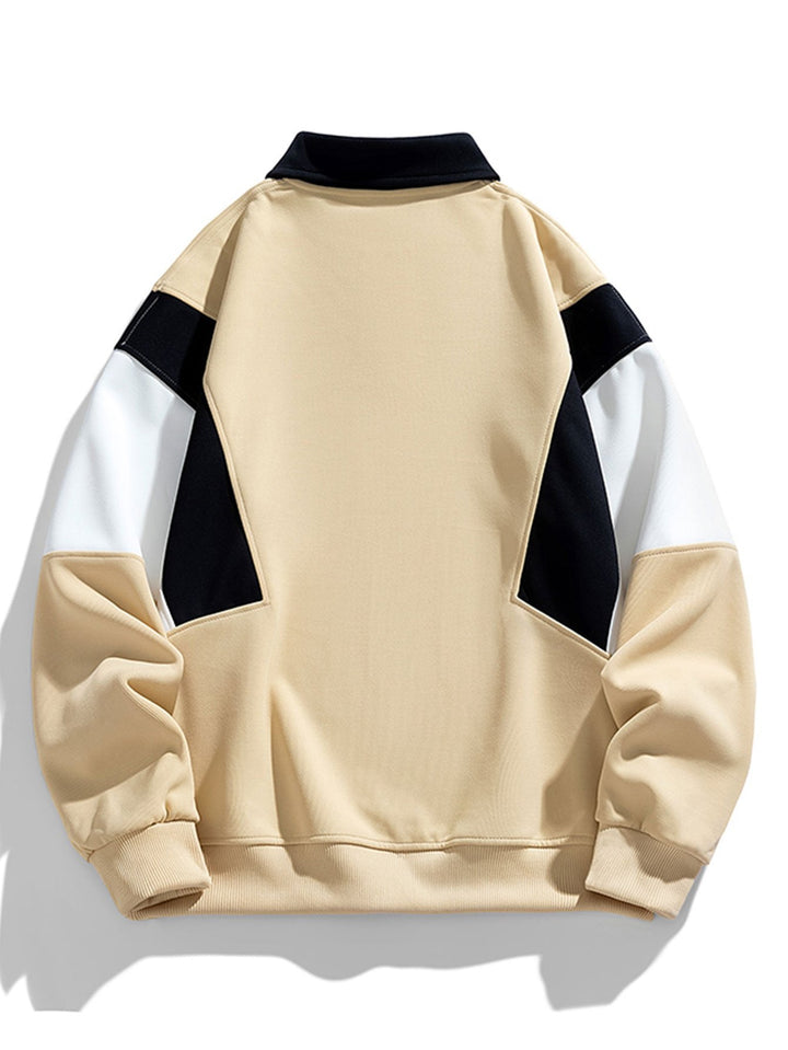 Thijs | Polosweater met kleurvlakken en relaxte pasvorm