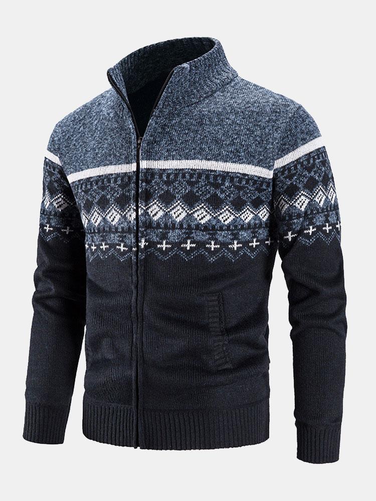 Ward | Trui met geometrische print en rits