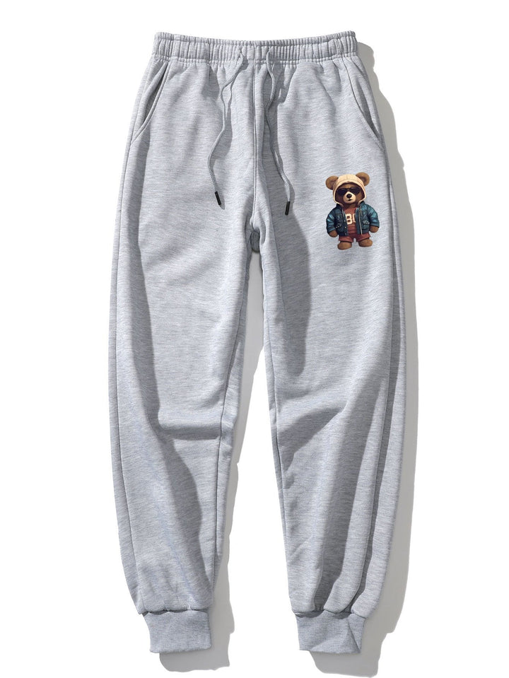 Michel | Joggingbroek met Beer in Leren Jack