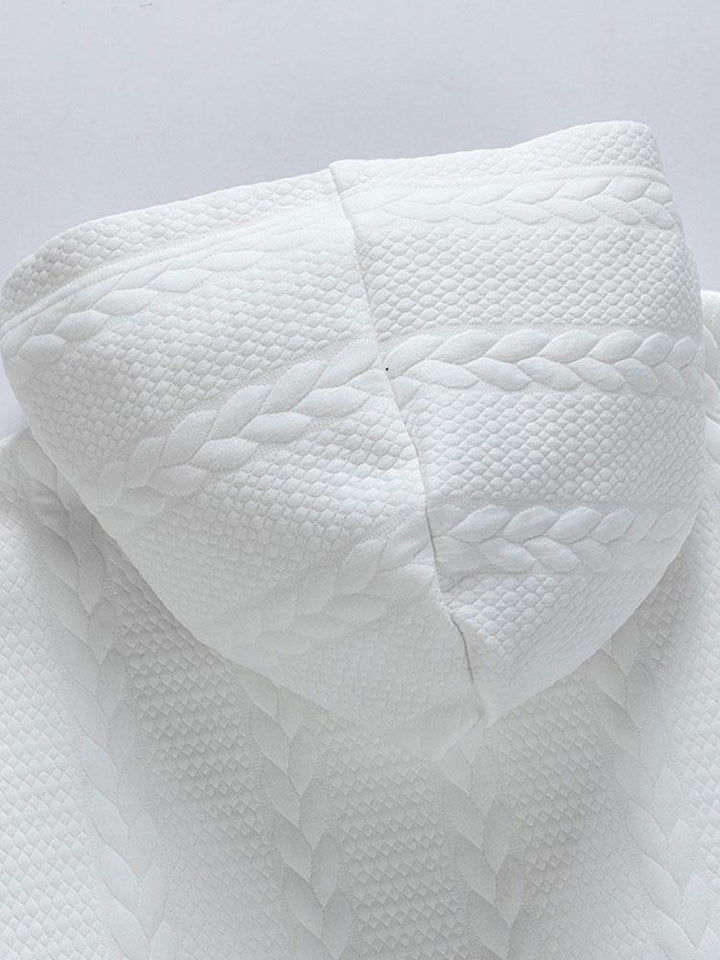 Melle | Hoodie met jacquarddessin en tarwemotief