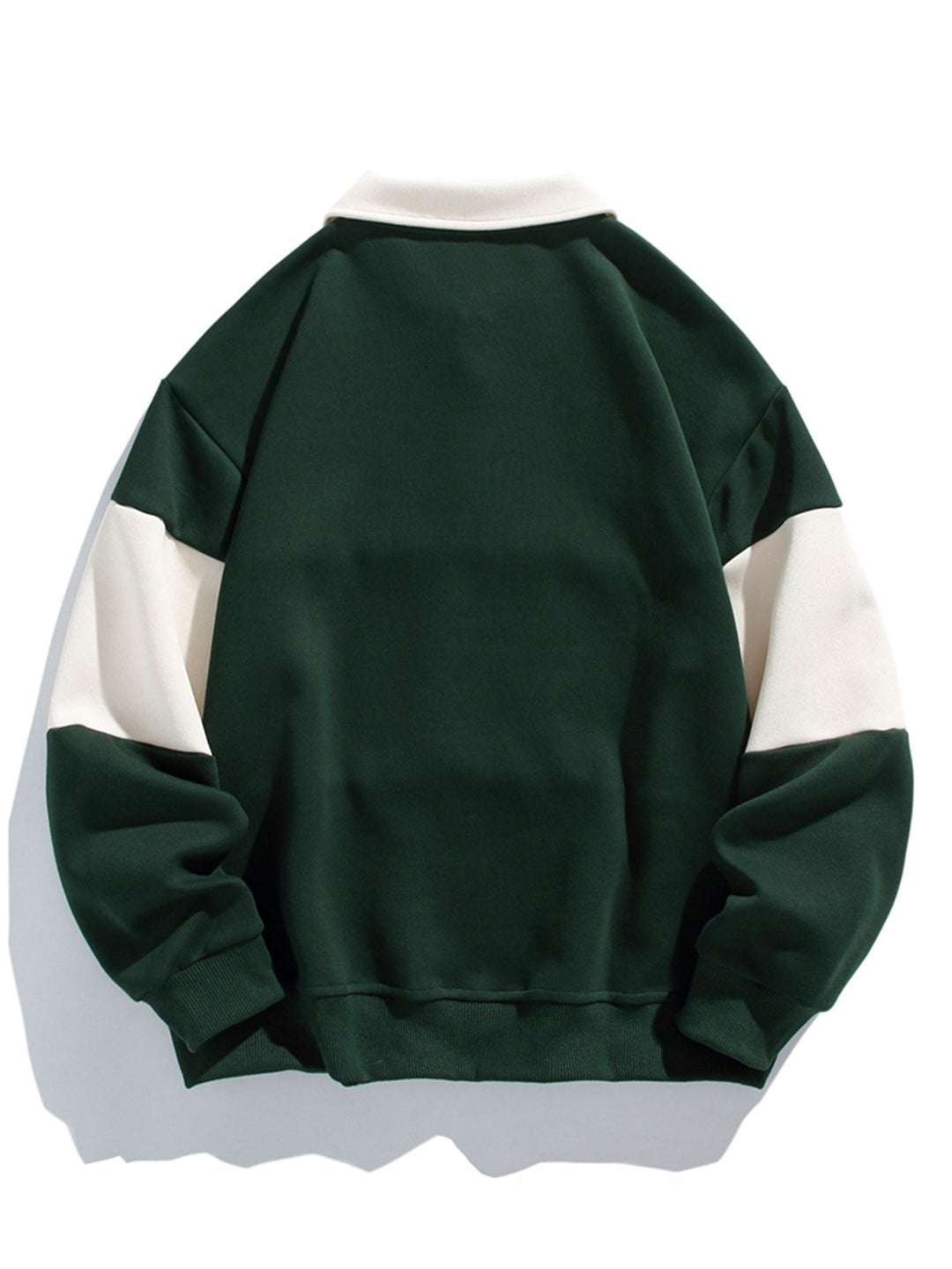 Jan | Polosweater met patchworkdetails en kleurvlakken en relaxte pasvorm