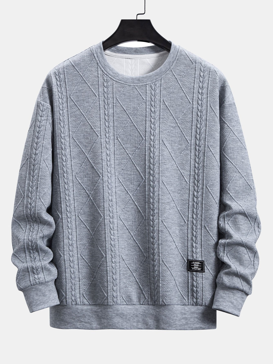 Wout | Sweater met geometrisch jacquarddessin en relaxte pasvorm