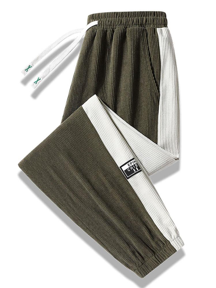 Sam | Corduroy Joggingbroek met Zijstreep