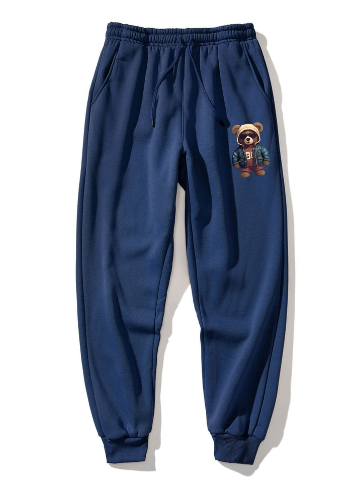 Michel | Joggingbroek met Beer in Leren Jack