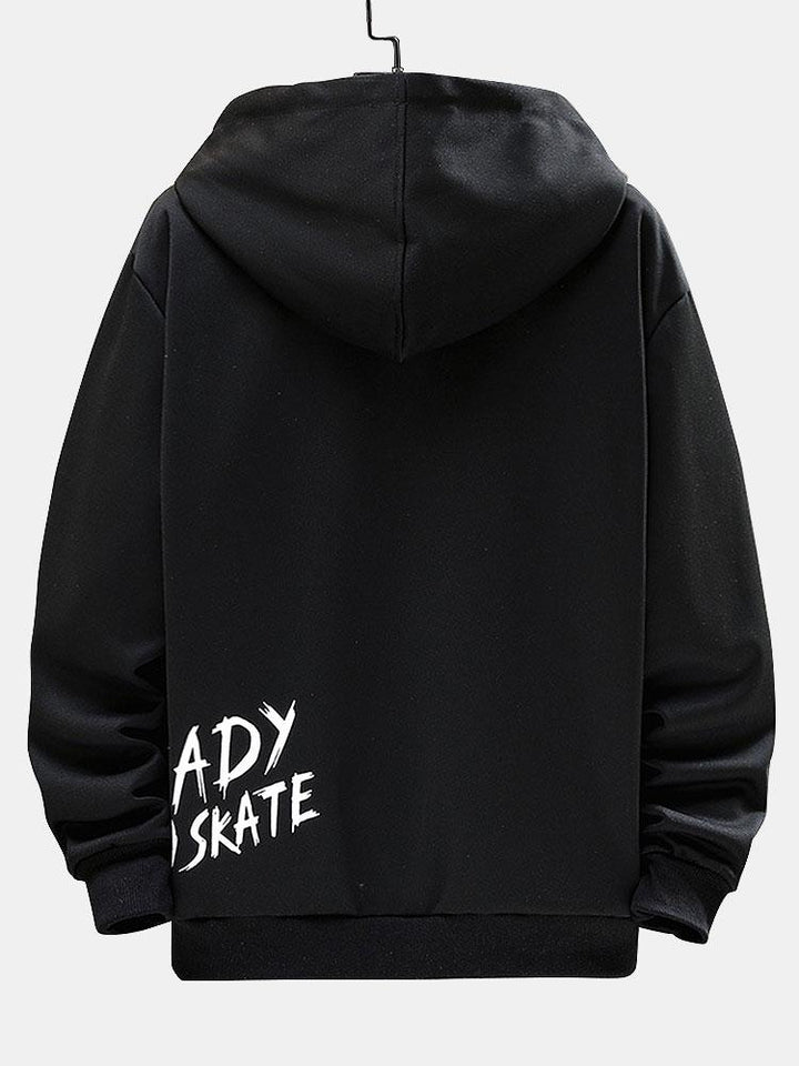 Teije | Hoodie met smiley- en graffitiprint