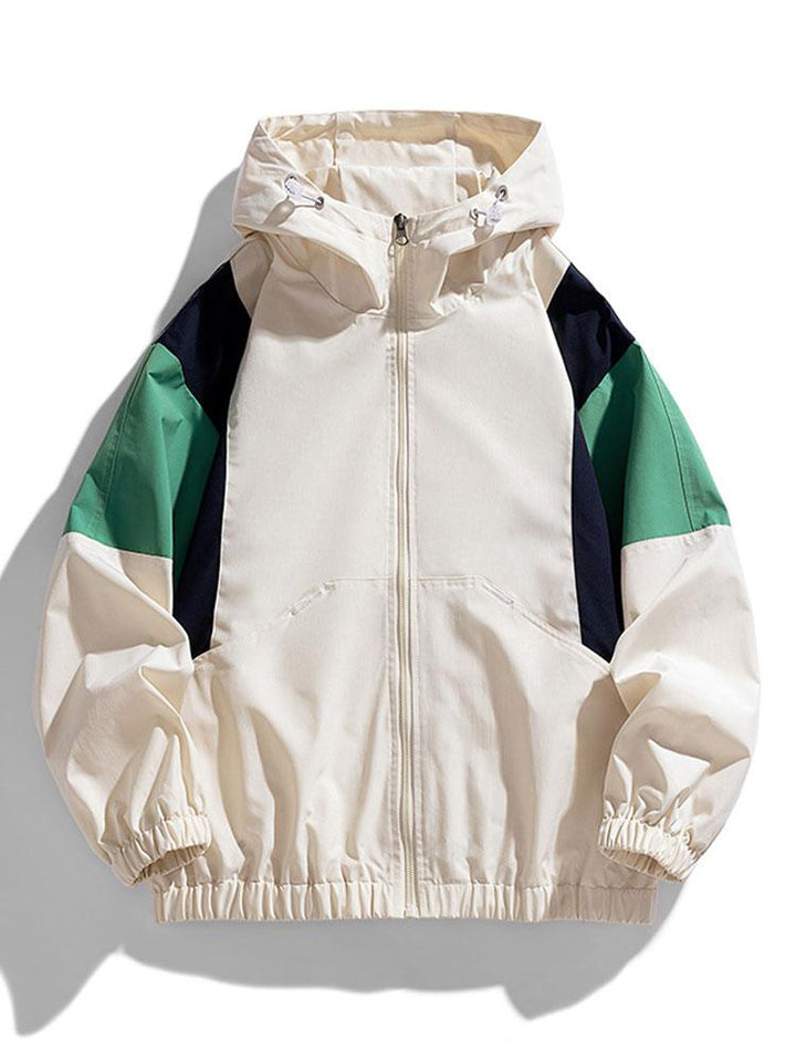 Bob | Windjack met colour-block design en capuchon