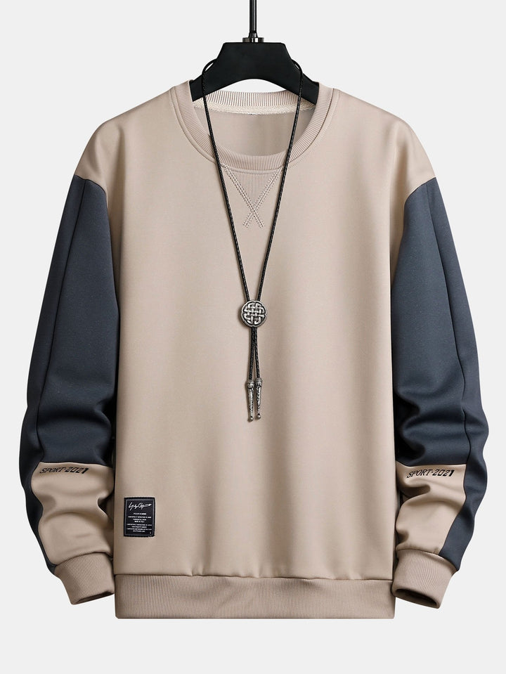 Bart | Sweater met kleurvlakken en ronde hals