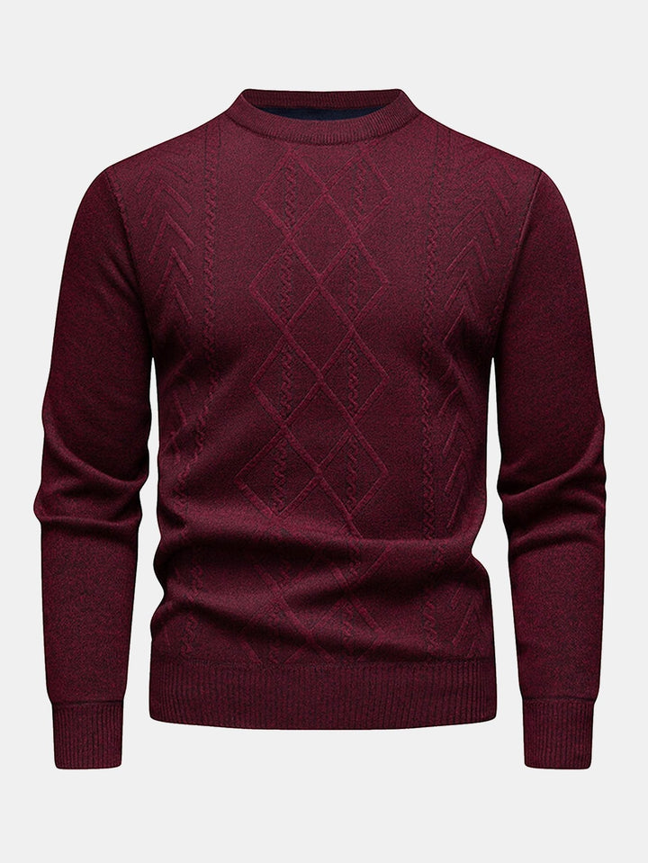 Douwe | Jacquardtrui met geometrisch patroon