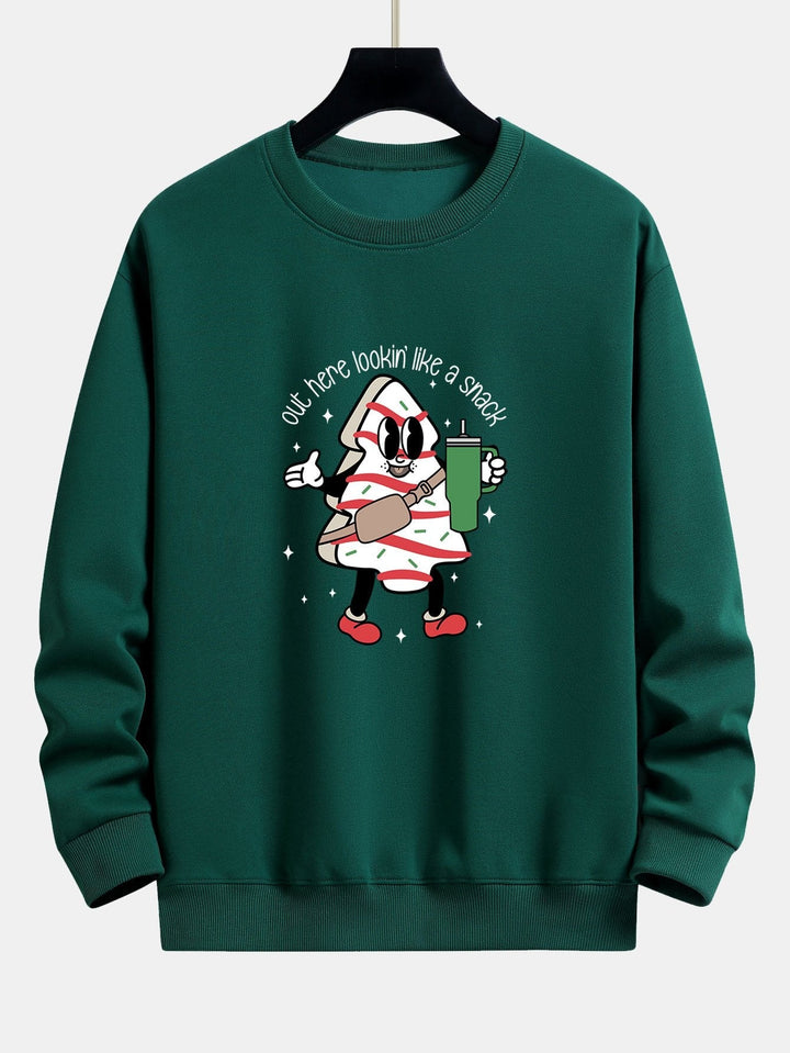 Dirk | Kerstsweater met koekmannetjesprint en relaxte pasvorm