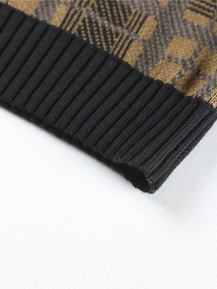 Gerard | Slim-fit trui met capuchon en ruitpanelen