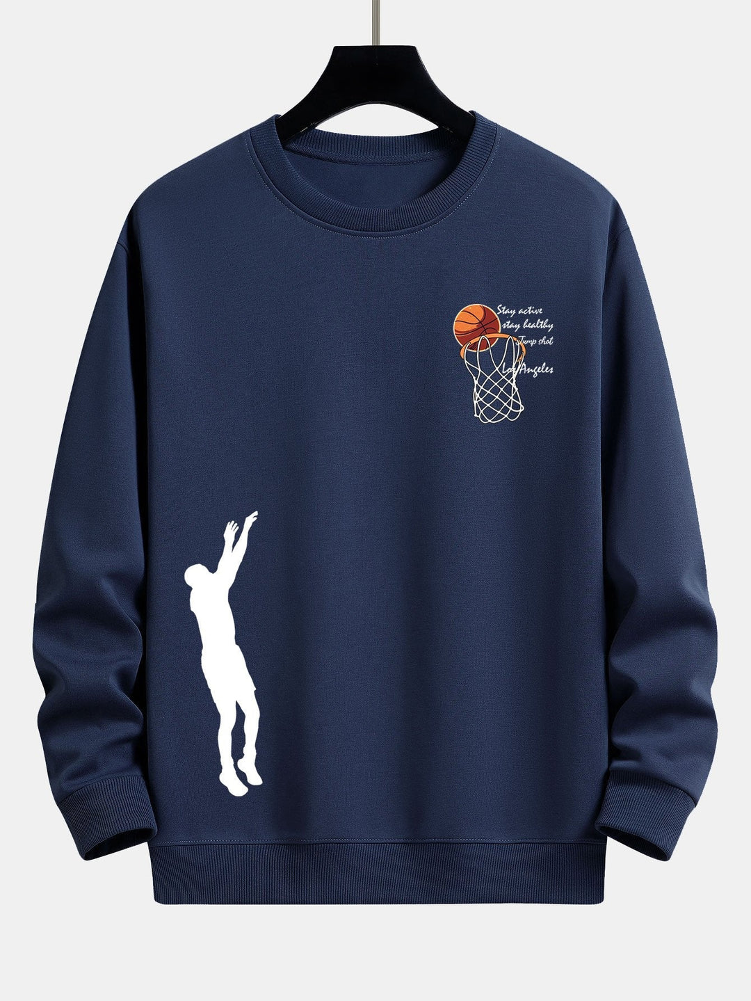 Pepijn | Sweater met basketbalprint en relaxte pasvorm