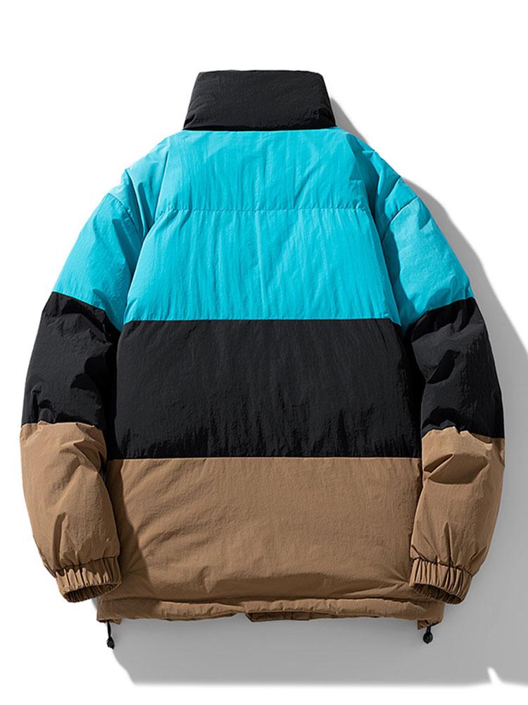 Maarten | Puffer jack met kleurblokken