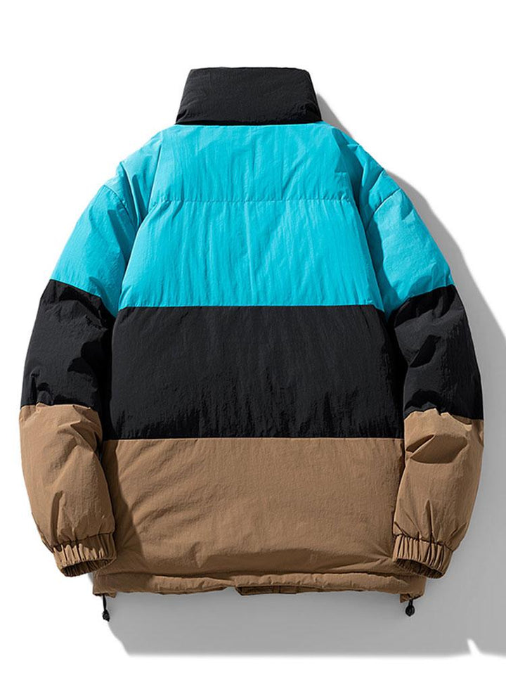 Maarten | Puffer jack met kleurblokken
