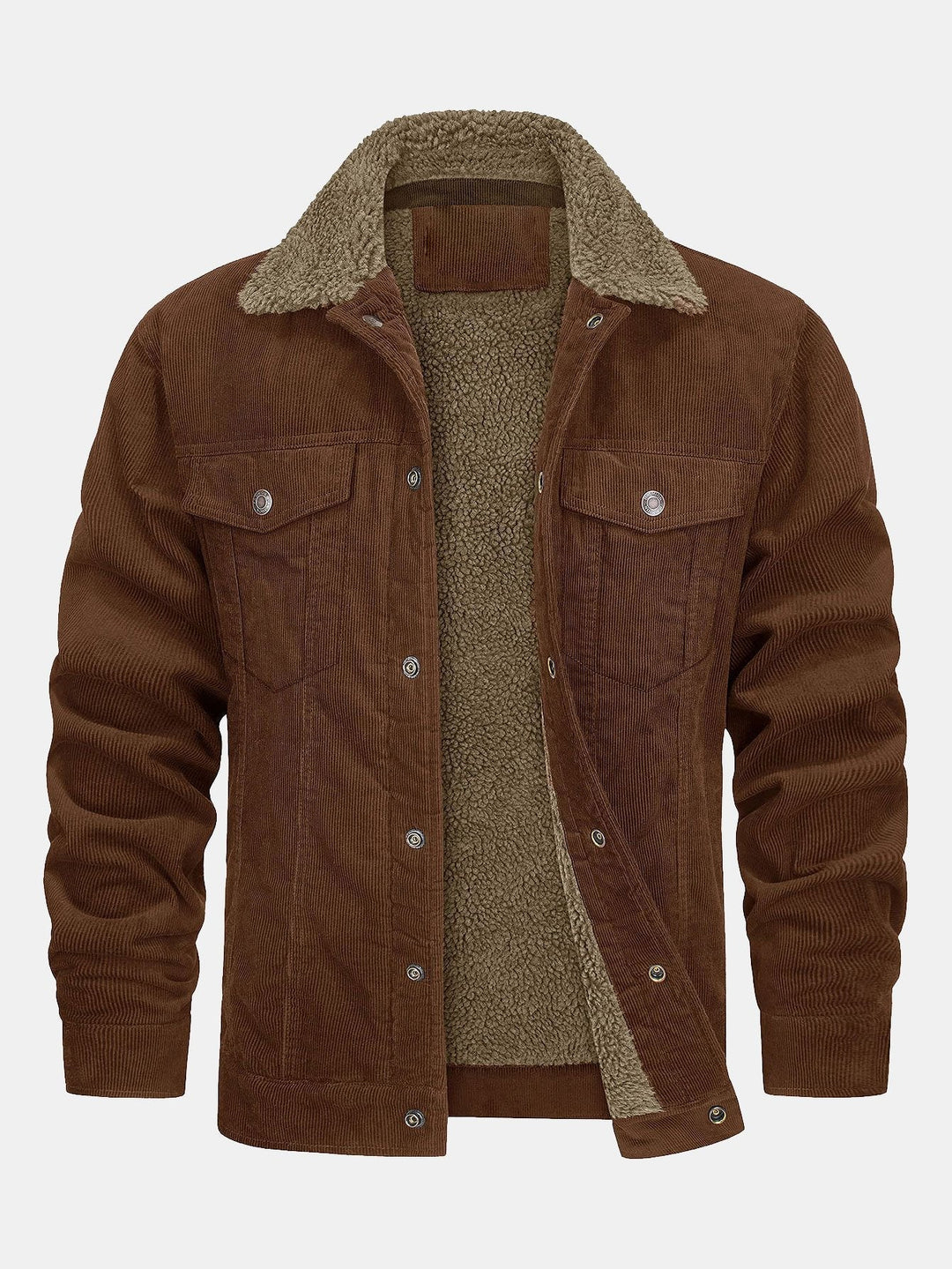 Bram | Corduroy jack met warme teddyvoering