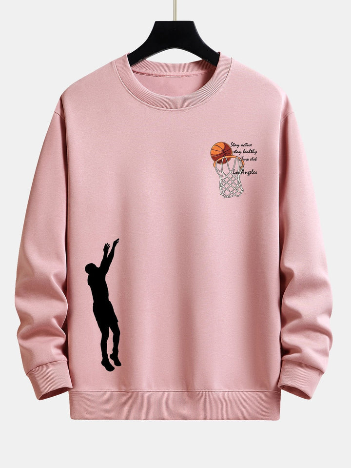 Pepijn | Sweater met basketbalprint en relaxte pasvorm