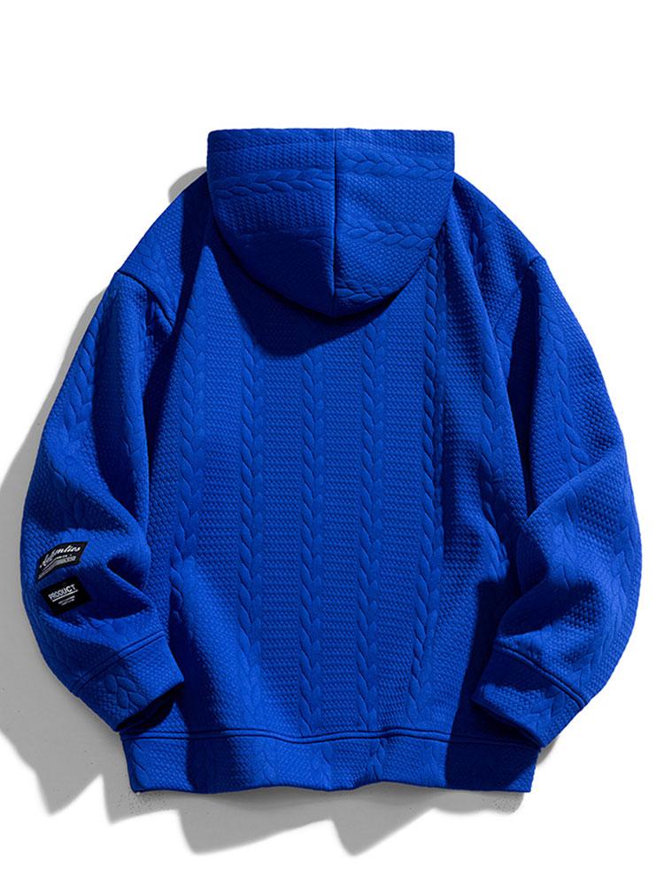 Melle | Hoodie met jacquarddessin en tarwemotief