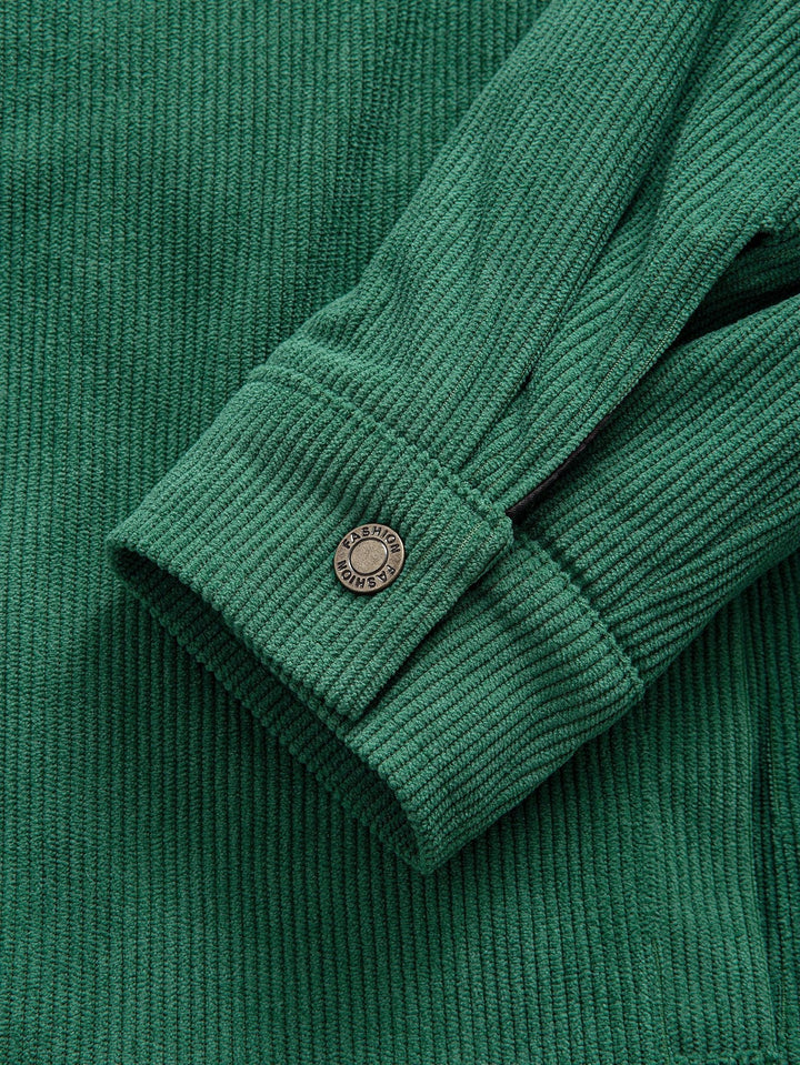 Marco | Gewatteerde corduroy jas met capuchon