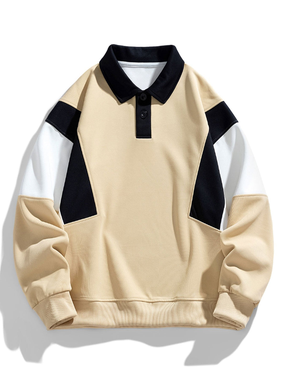Thijs | Polosweater met kleurvlakken en relaxte pasvorm