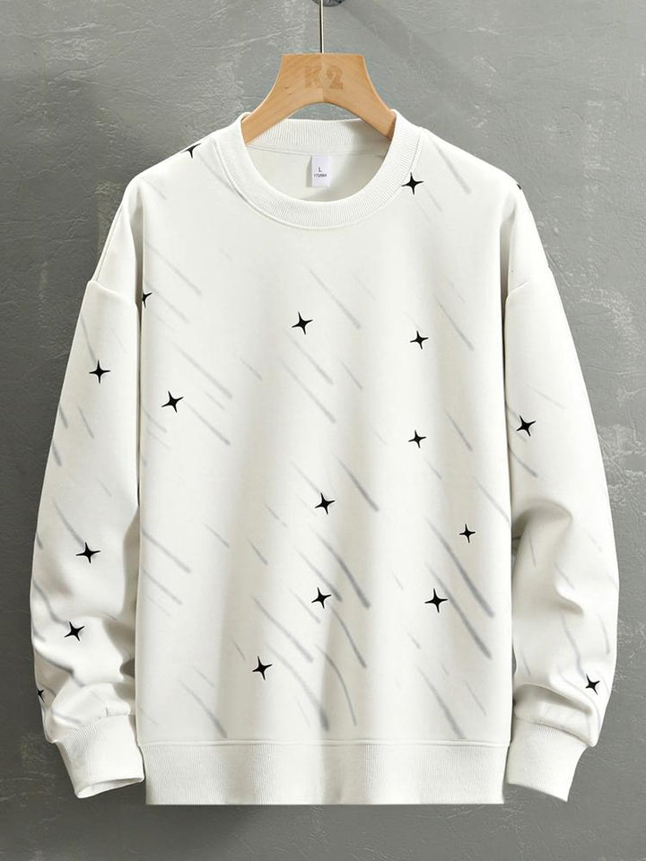 Julian | Sweater met meteoorprint en relaxte pasvorm