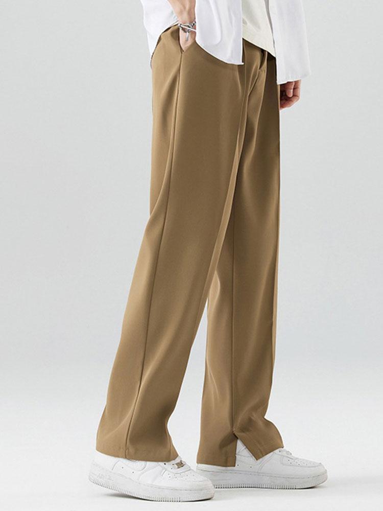 Tijs | Geplooide Pantalon met Split Zoom