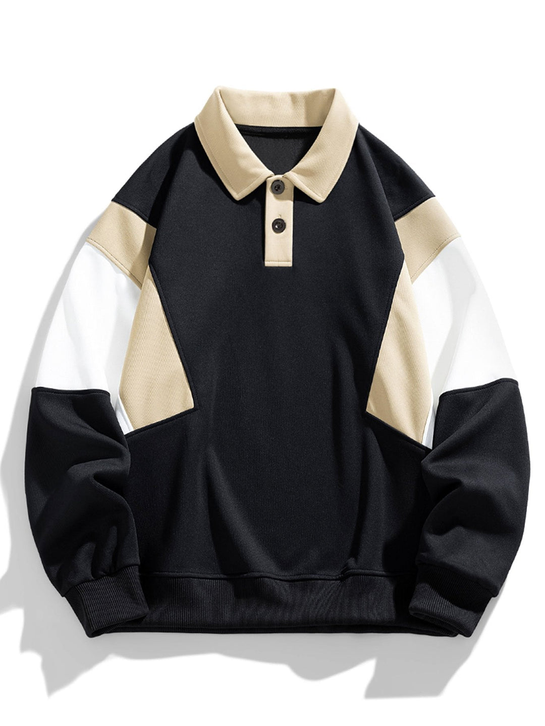 Thijs | Polosweater met kleurvlakken en relaxte pasvorm