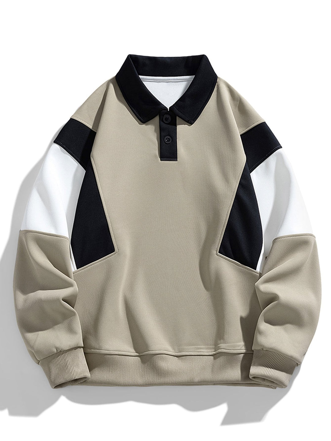 Thijs | Polosweater met kleurvlakken en relaxte pasvorm