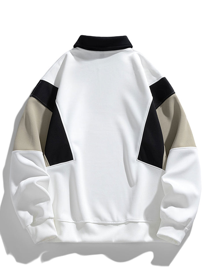 Thijs | Polosweater met kleurvlakken en relaxte pasvorm